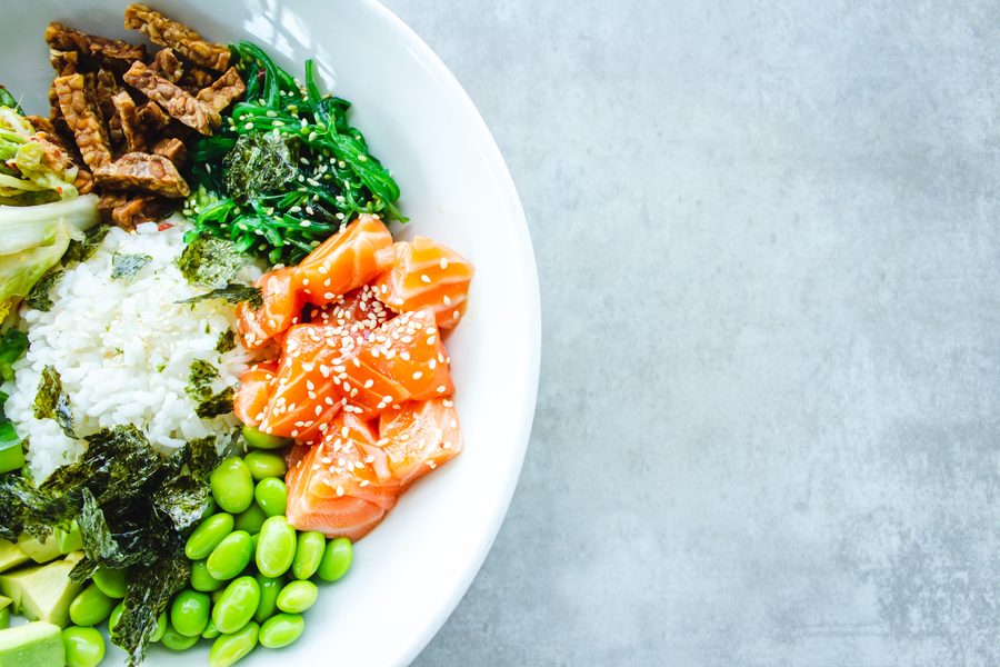 Fresh, colourful nourish bowl